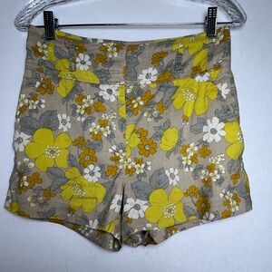 Veronica Beard Floral Women's Linen Shorts in Floral Print Womens Size 2